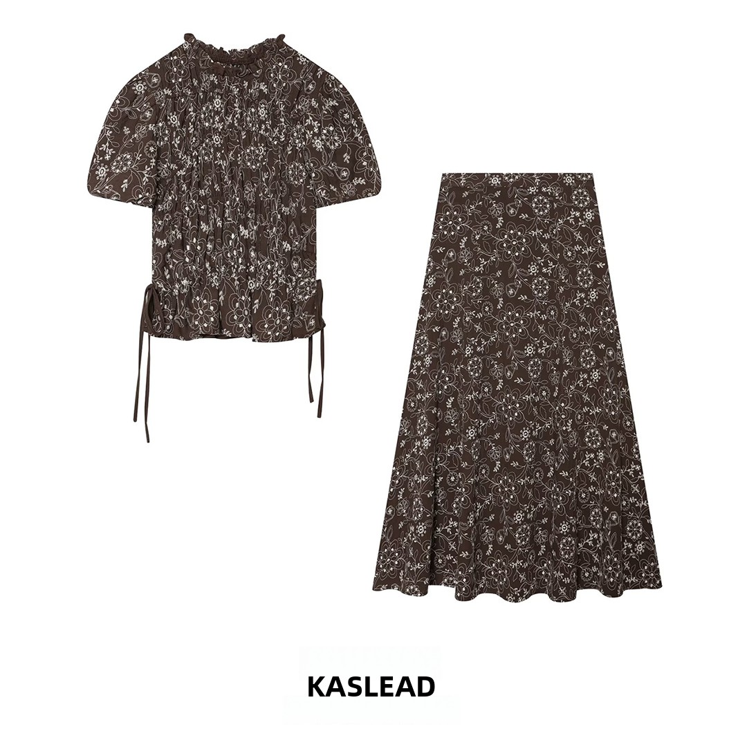 KASLEAD New Women's Fashion Em - Midi Skirt Floral 리뷰 및 가격