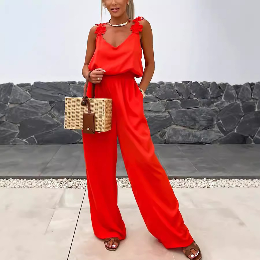 Casual Jumpsuit Strappy Sleeve - Jumpsuit Linen Relaxed 리뷰 및 가격