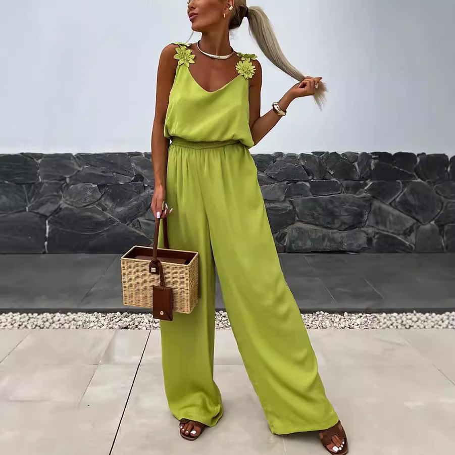 Casual Jumpsuit Strappy Sleeve - Jumpsuit Linen Relaxed 리뷰 및 가격