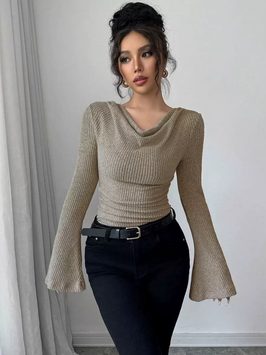 Women Blouse Off Shoulder Cowl - Blouse Off Shoulder 리뷰 및 가격