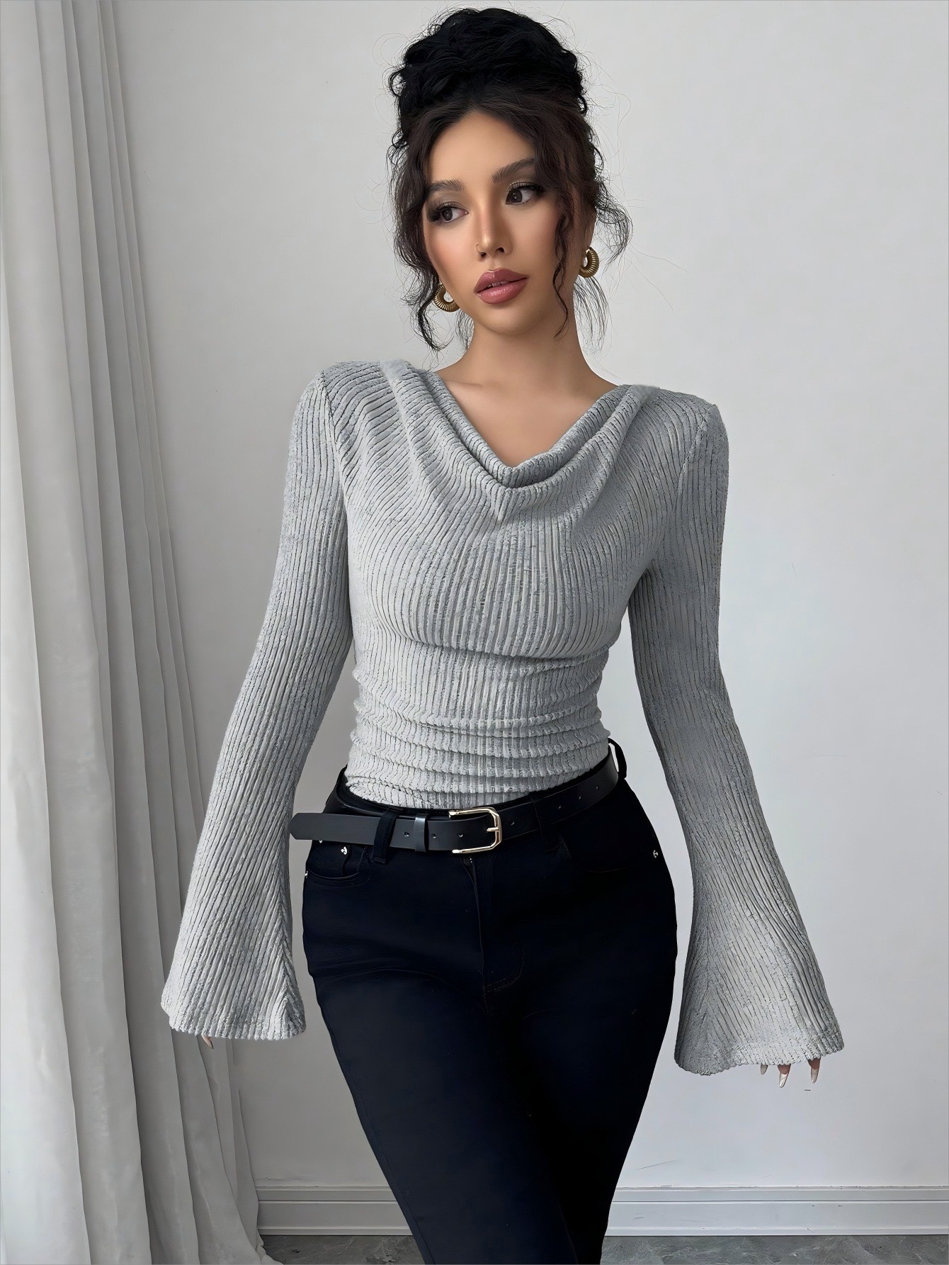 Women Blouse Off Shoulder Cowl - Blouse Off Shoulder 리뷰 및 가격