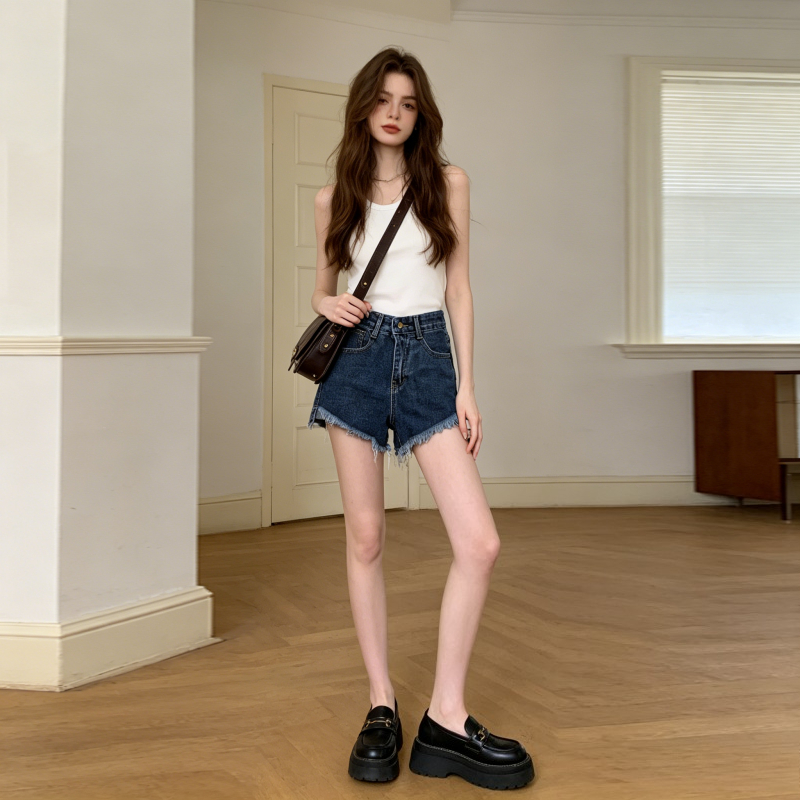 Denim Shorts Women Jeans Vinta - Shorts Denim Frayed 리뷰 및 가격