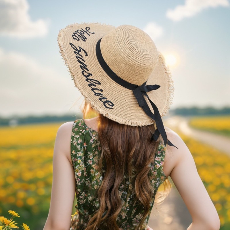 1pc Summer Floppy Beach Hats f - Hat Floppy Wide 리뷰 및 가격