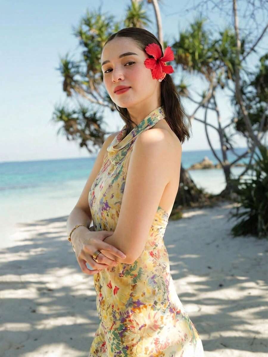 Womens Floral Maxi Halter Back - Maxi Dress Halter 리뷰 및 가격