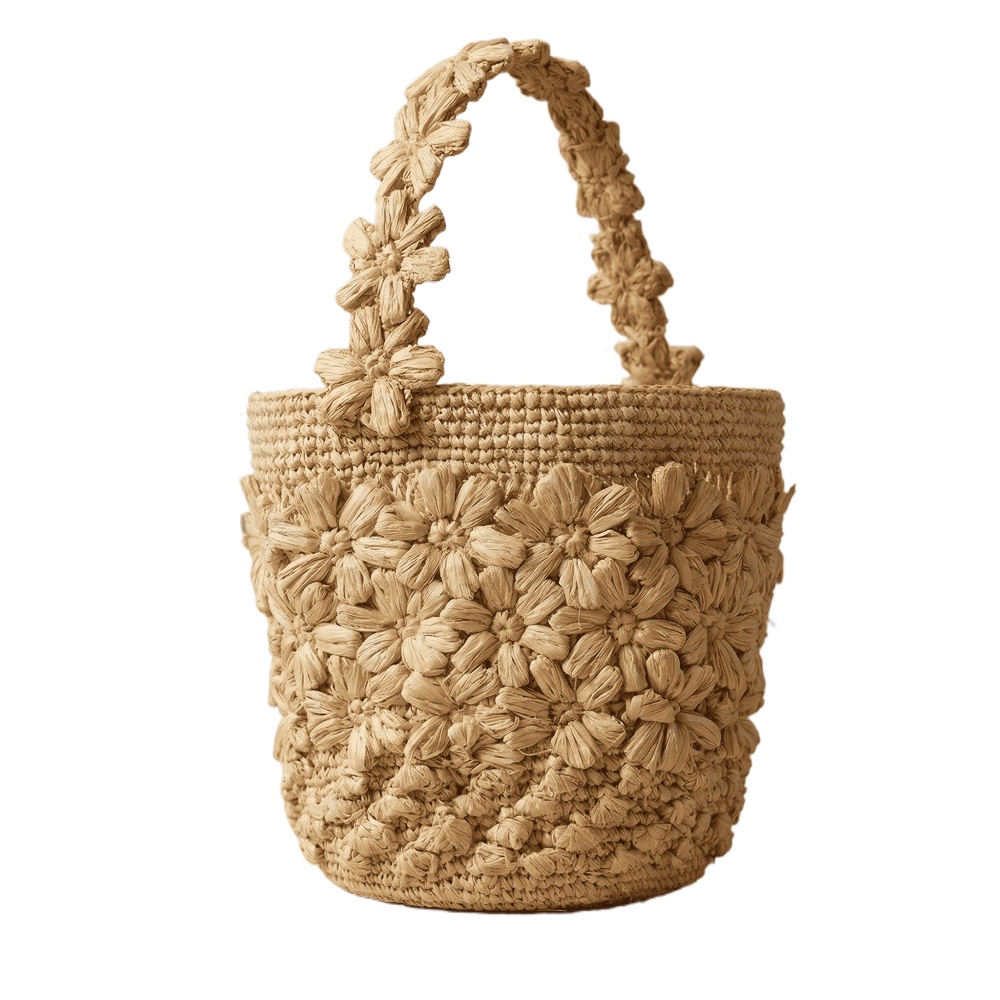 Women Summer Raffia Woven Buck - Crochet Bag Raffia 리뷰 및 가격