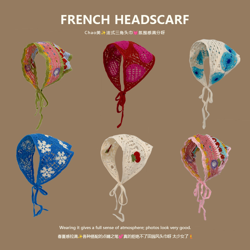 Knit Triangle Headband French  - Headband Summer Knit 리뷰 및 가격
