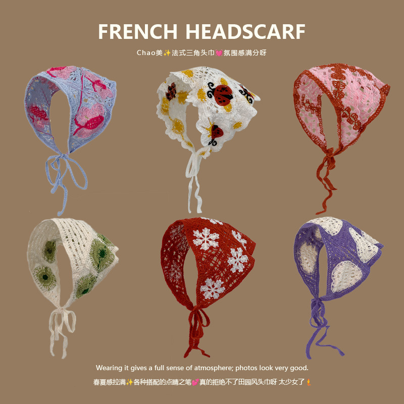 Knit Triangle Headband French  - Headband Summer Knit 리뷰 및 가격
