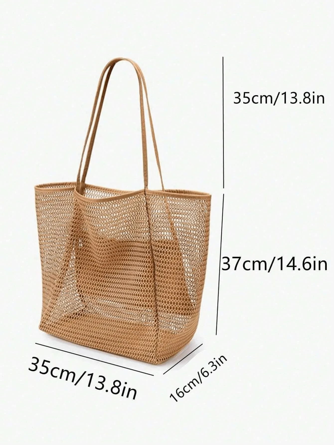 1pc Mesh Beach Tote Bag, Outdo - Tote Bag Beach 리뷰 및 가격