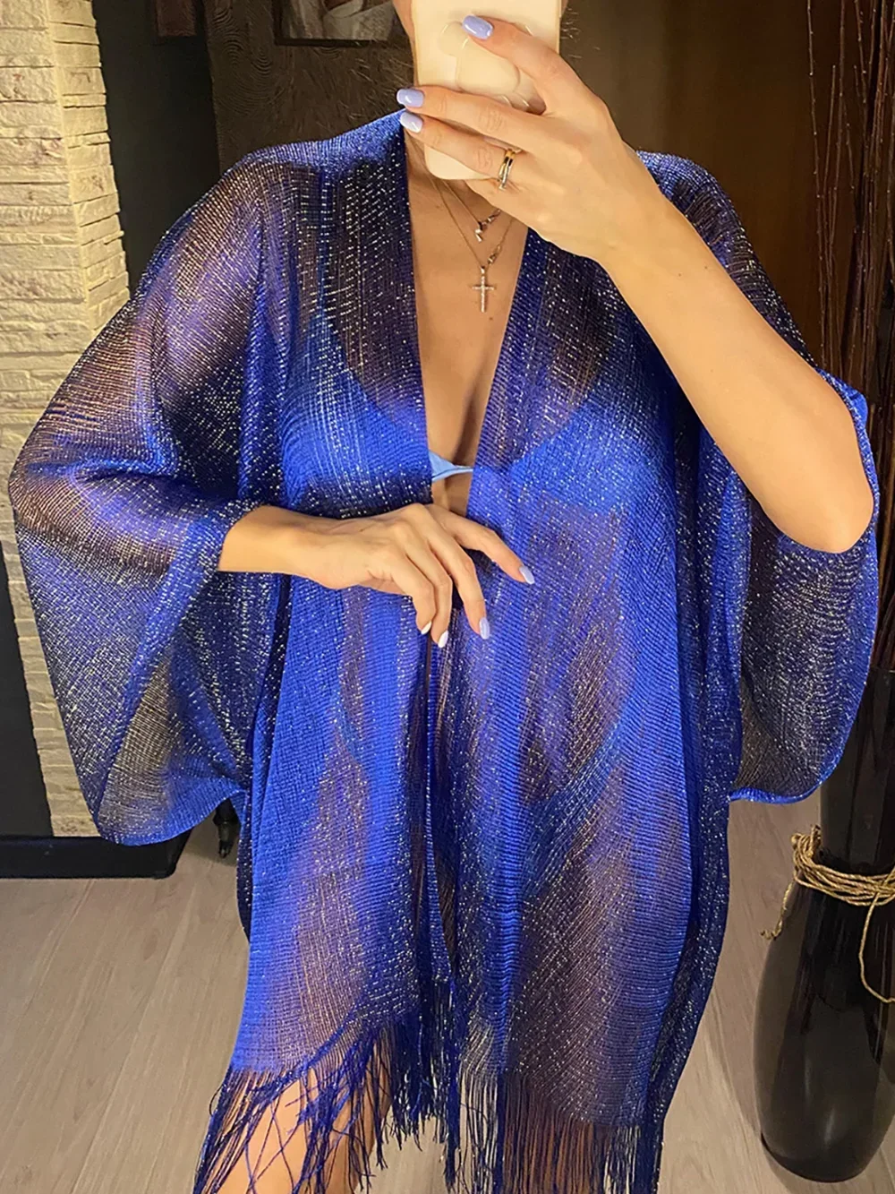 Tassel Gold Bikini Cover Up Se - Cover Up Kaftan 리뷰 및 가격