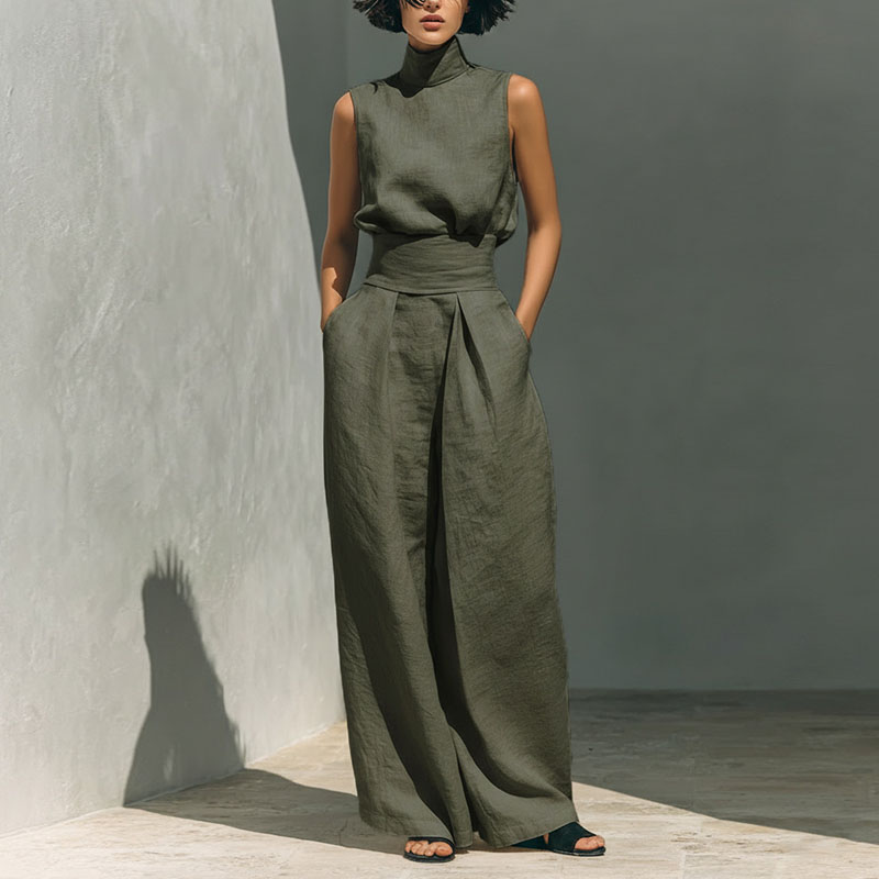 Vintage Solid Cotton Linen Sui - Linen Pant Wide 리뷰 및 가격