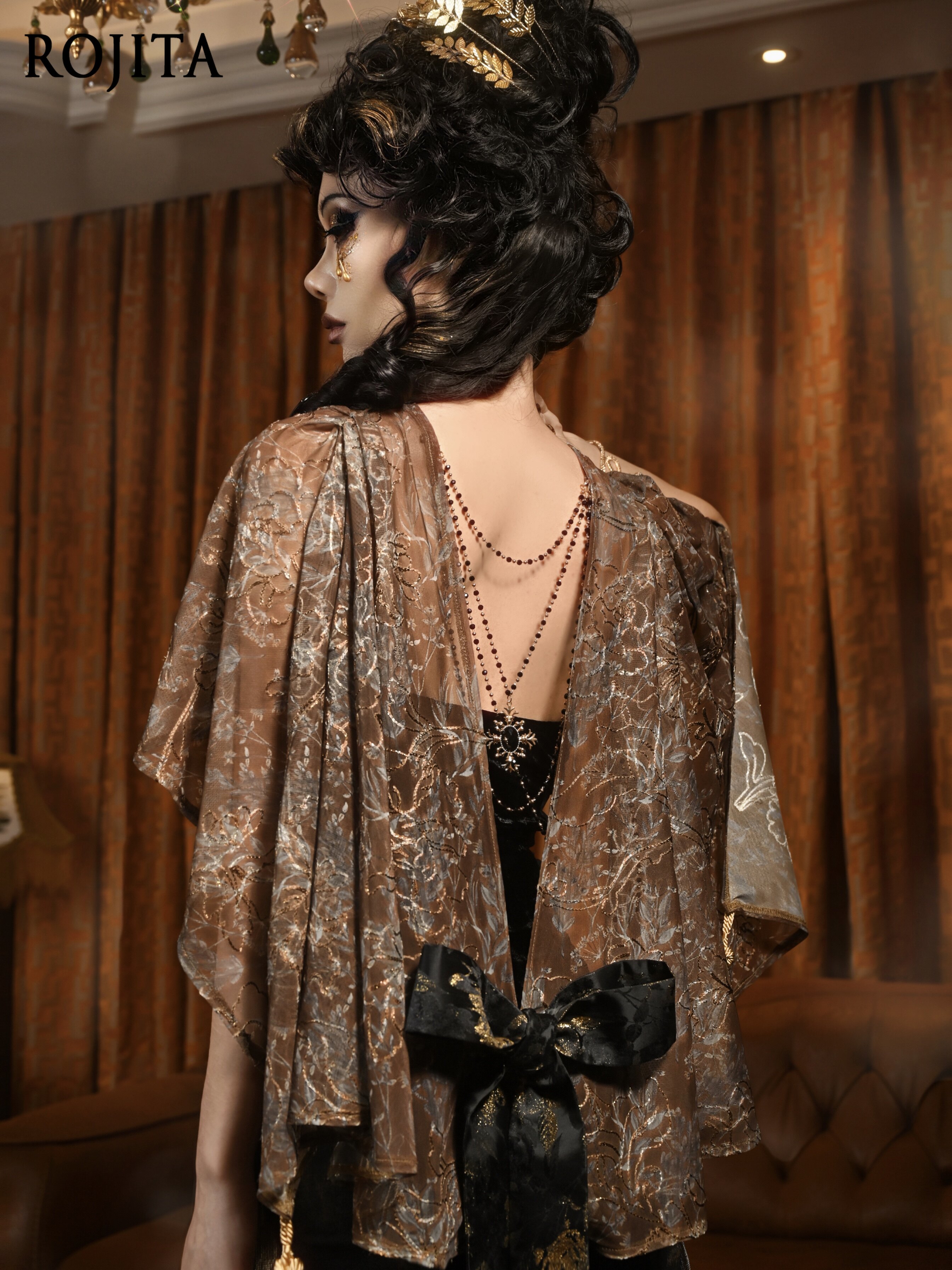 Brown Floral Sheer Kimono Cove - Kimono Sheer Floral 리뷰 및 가격
