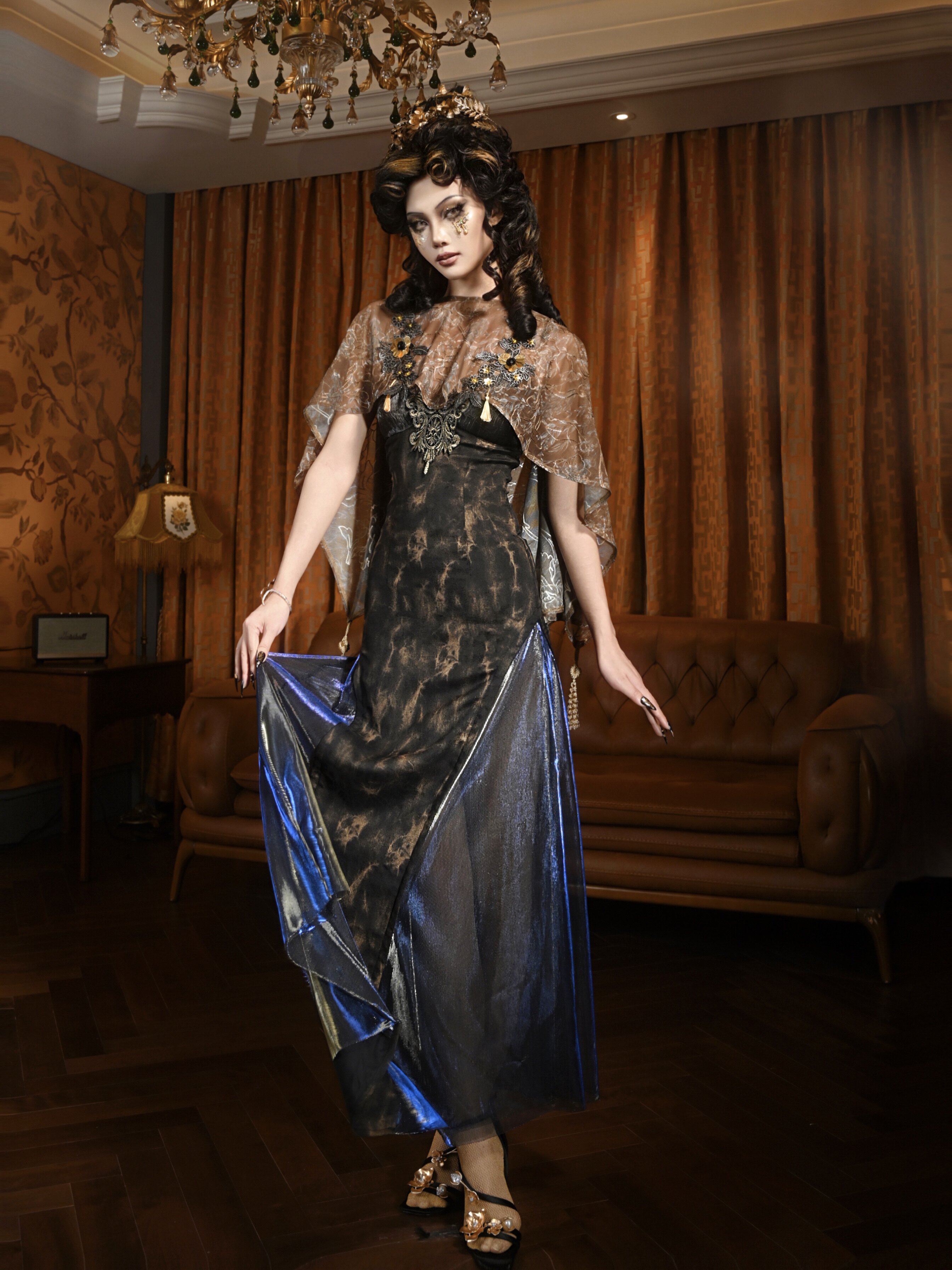 Brown Floral Sheer Kimono Cove - Kimono Sheer Floral 리뷰 및 가격