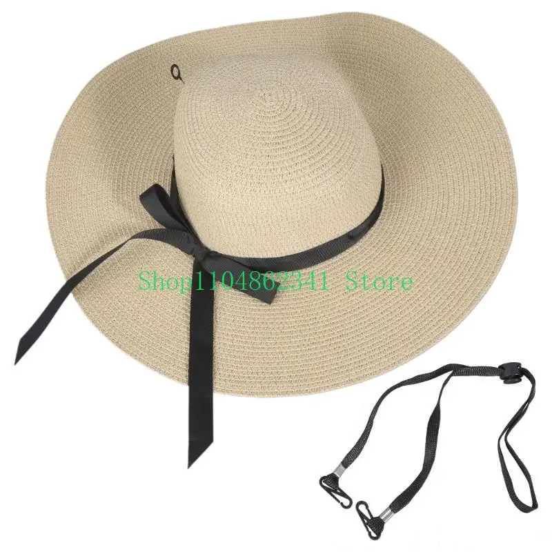 652F Elegant Floppy Straw Hat  - Hat Floppy Wide 리뷰 및 가격